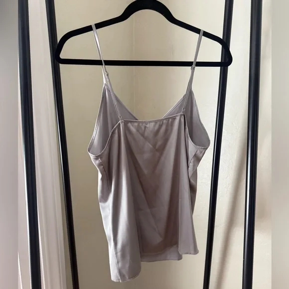 Silk Satin Grey Silver Camisole - Picture 2 of 2